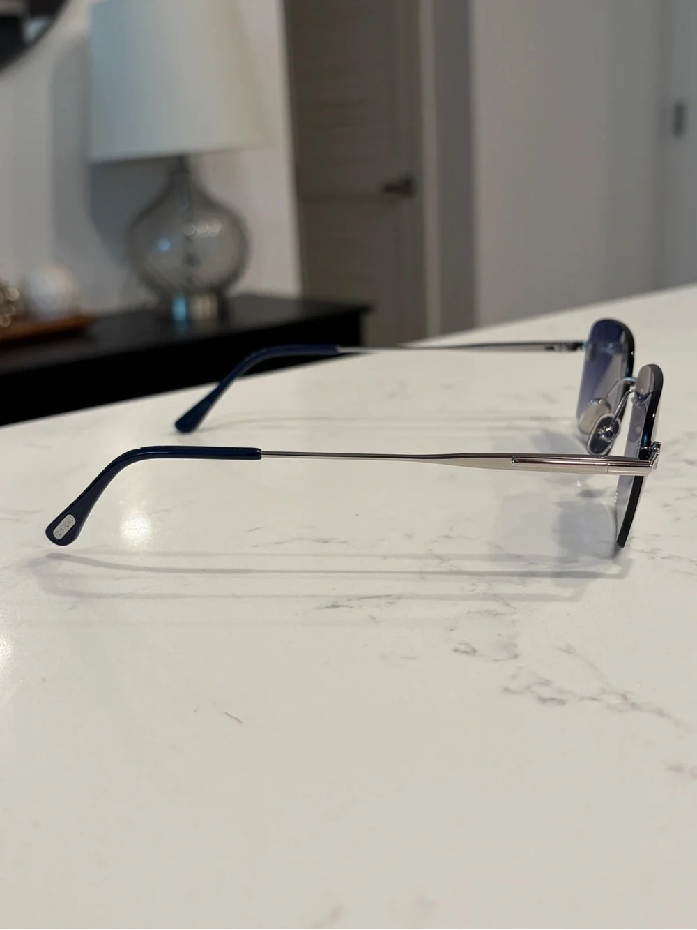 Tom Ford Jake Silver Rimless Sunglasses